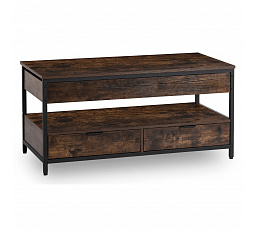 Rozkladací konferenčný stolík LUCA 100 cm Dub Rustikálny/Čierny