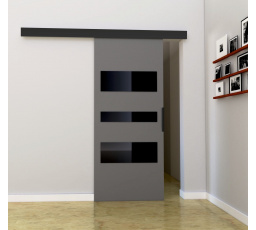 Posuvné dvere STANDART MIX C100, sivá/čierna