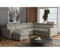 Sedacia súprava Petrit U ľavá Aragon hnedošedá