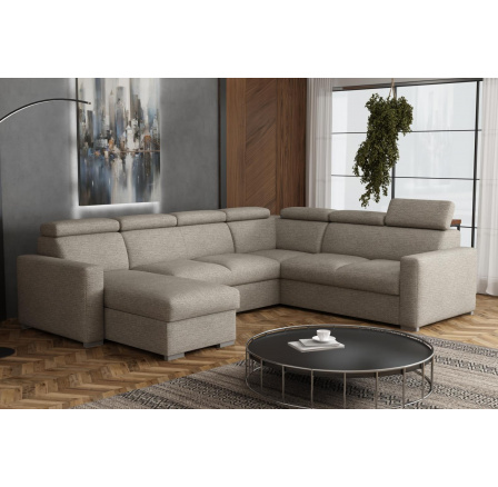 Sedacia súprava Petrit U ľavá Aragon hnedošedá