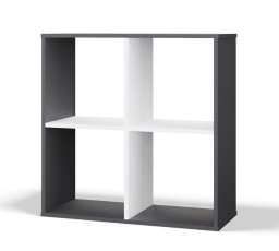 Regál Manja, antracit/biela