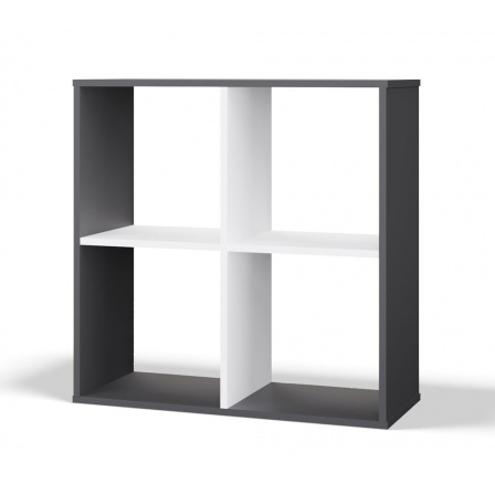 Regál Manja, antracit/biela