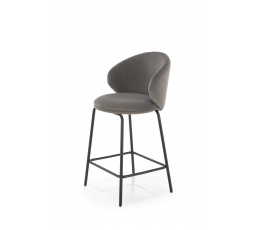 Barová stolička H124, sivá/čierna