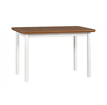MAXMILIÁN 4 (MAX 4) - Jedálenský stôl - prírodná dubová dyha/nohy, biela podstava - kolekcia "DRE" (K150-E)