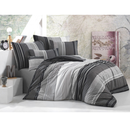 Obliečky francúzske bavlna 240x220,70x90 Sorento black