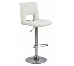Barová stolička Sylvia biela/chrómová