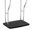 Nemý sluha, výška 108 cm, MDF - čierny matný lak, kov - chróm, nosnosť 5 kg