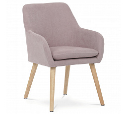 Kreslo, čalúnenie staroružová látka, nohy z masívneho kaučukového dreva