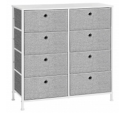 Komoda 80x30x82cm, kov, šedá, AUK-E1024 GREY