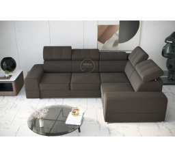 Rohová sedacia súprava ROYAL II 280×210 - hnedá, pravá