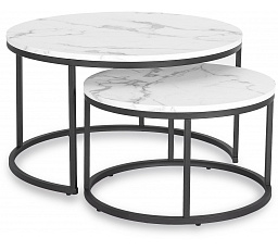 Sada stolíkov DAFNE MAX Biely Mramor