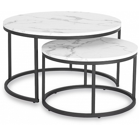 Sada stolíkov DAFNE MAX Biely Mramor