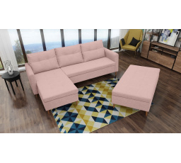 Rohová sedacia súprava AREO s taburetkou, Malmo 61, ľavá