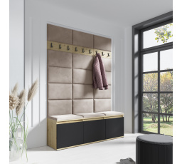 Predsieňová stena EMI 6, Trinity 03/Artisan + Black