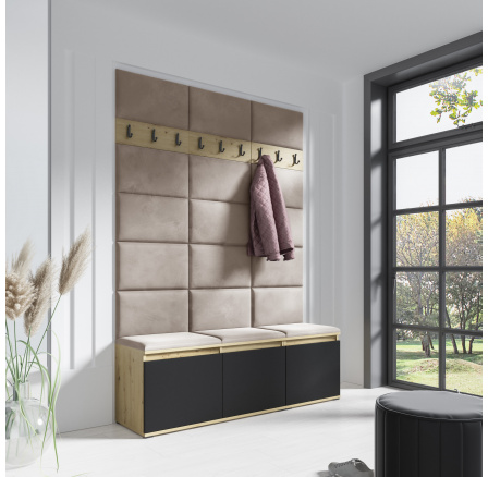 Predsieňová stena EMI 6, Trinity 03/Artisan + Black