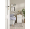 Nočný stolík Simplicity 221, biely lesk/jackson hickory