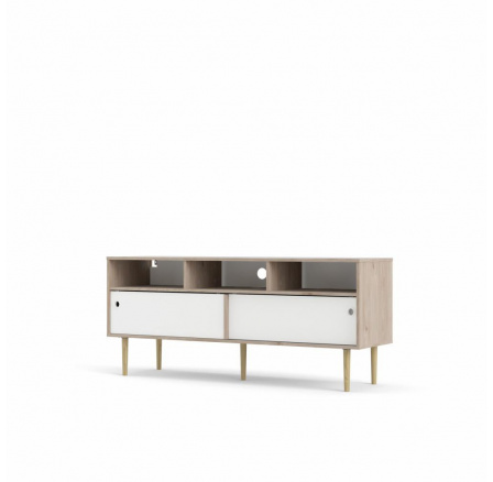 TV komoda RUBY, Hickory/Biela