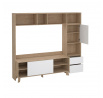 TV stena Nerea 320, jackson hickory/biely lesk