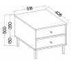 Nočný stolík Tomila 801/2, čierny grafit
