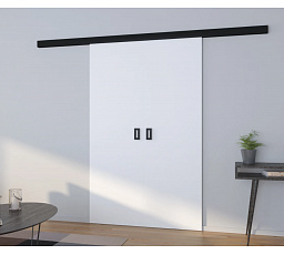 Dvere posuvné nástenné dvojkrídlové TOPPO 140 White+Black