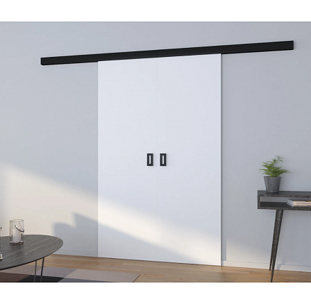 Dvere posuvné nástenné dvojkrídlové TOPPO 140 White+Black Dvere posuvné nástenné dvojkrídlové TOPPO 140 White+Black