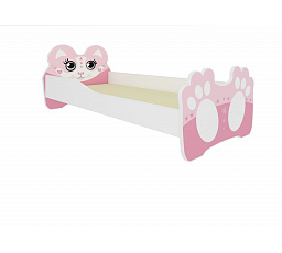 Posteľ s matracom BEAR PINK 140x70 Ružová