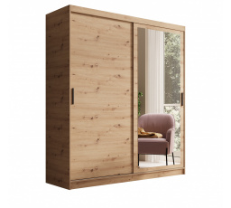 Šatní skriňa s posuvnými dverami a zrkadlom Hailey 180 Artisan+Artisan