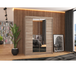 Posuvná skriňa so zrkadlom INESS 150 Truffle+Truffle