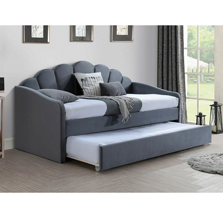 Manželská posteľ BELLA Velvet, 90x200 cm, sivá Bluvel 14