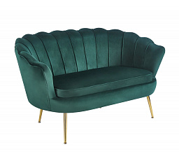 Sofa SF1-FXJG zamatová zelená, nohy zlaté