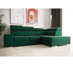 Rohová sedacia súprava ROYAL I 260×185 - zelená, pravá
