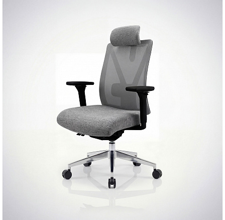 Ergonomická kancelárska stolička sivá so sieťovinou VECTOT