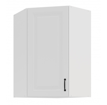 Horná rohová skrinka STILO - 60x60 GN-90 1F (45­°), Biela/Biela