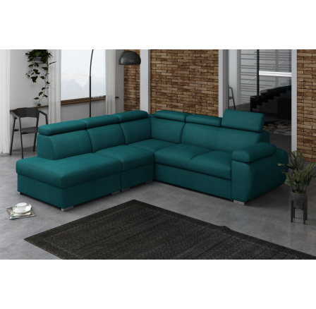 Rohová sedacia súprava Bodie II ľavá tyrkysová