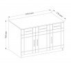 Komoda Parker 3D3S, dub sonoma/biela