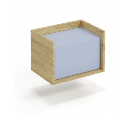 Skriňa MOBIUS LOWBOARD 1D, prírodná/modrá