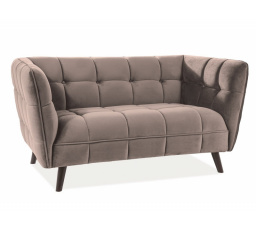 Pohovka CASTELLO 2 Velvet, béžová Bluvel 28/wenge