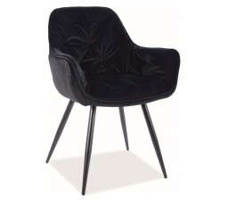 Jedálenská stolička CHERRY MATT black Velvet 99