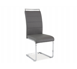 Jedálenská stolička H-441, chróm/šedá ekokoža