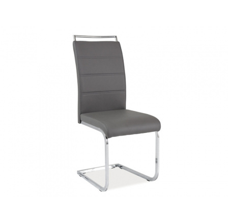 Jedálenská stolička H-441, chróm/šedá ekokoža