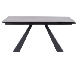 Jedálenský stôl SALVADORE CERAMIC II, efekt sivého mramoru/čierny mat - 120(180)x80