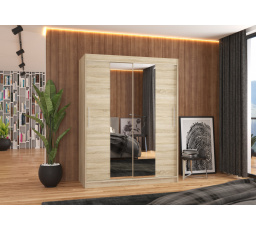 Posuvná skriňa so zrkadlom INESS 150 Sonoma+Sonoma