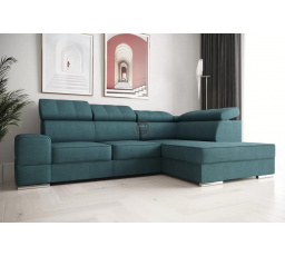 Rohová sedacia súprava ROYAL I 260×185 - morská zelená, pravá