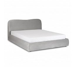 Posteľ 140x200 BRISTOL s Úložným Priestorom Sivý Zamat