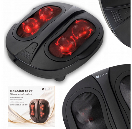 Masážny prístroj na nohy ME-FM04 s funkciou ohrevu čierny