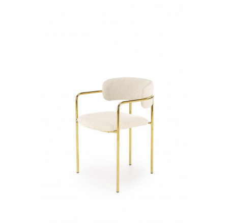 Jedálenská stolička K537, krémová/zlatá
