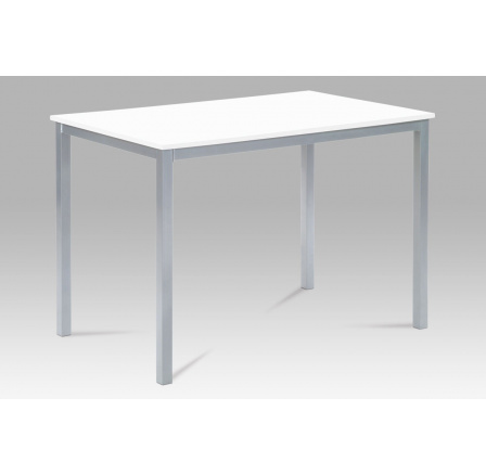 Jedálenský stôl 110x70 cm, MDF biely / sivý lak