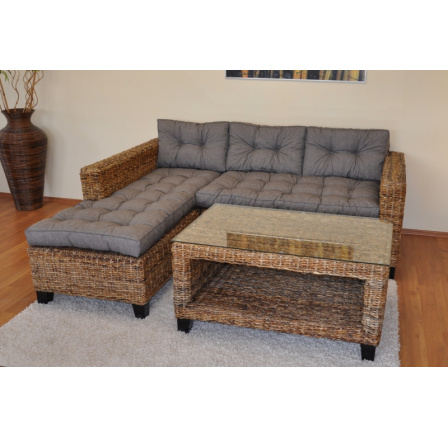 Sedacia súprava Penang pravé polstromy sivé odlesky