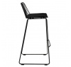Barová stolička Dill High čierna s čiernym vankúšom