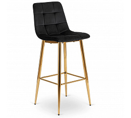 Barová stolička ARIEL Čierny Zamat